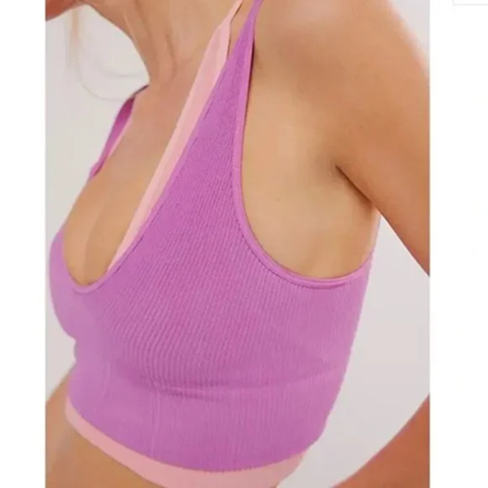 Intimately Free People Pink Lost On You Ribbed Bralette XS Small NEW